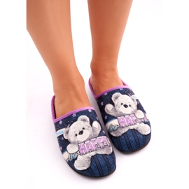 Pantofole da donna con un blu navy inblu GF000025 2