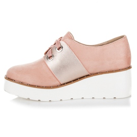 Seastar Scarpe brogue allacciate sulla piattaforma rosa 1
