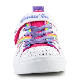 Skechers Twinkle Toes S Lights Twinkle Sparks Jumpin Clouds scarpe 314809L-WMLT bianca 1