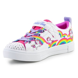 Skechers Twinkle Toes S Lights Twinkle Sparks Jumpin Clouds scarpe 314809L-WMLT bianca 2
