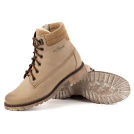 Olivier Stivali in pelle da donna, stivali invernali isolanti, 365BB, beige 2