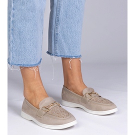 Mocassine cremose da ekozamsz con zirconi cremoso 1