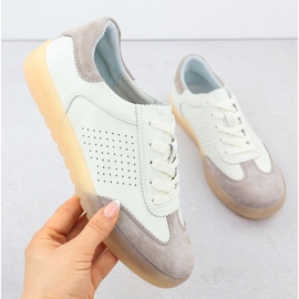 Scarpe in pelle filippo 6745 beige 1
