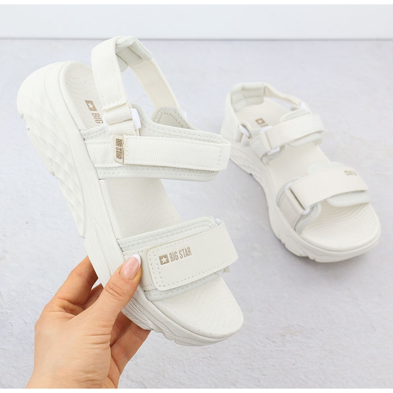 Big Star RR274A076 Sandali sportivi in ​​velcro femminile beige 1