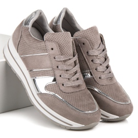 Seastar Scarpe in camoscio sulla piattaforma grigio 1