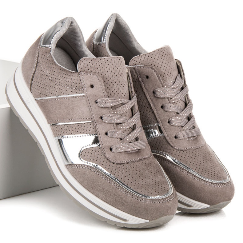 Seastar Scarpe in camoscio sulla piattaforma grigio 1