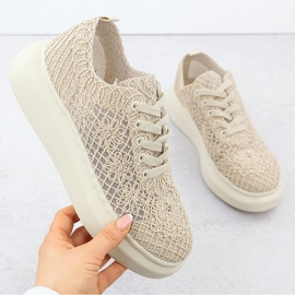 Scarpe da donna sulla piattaforma Beige Vinceza 17371 1