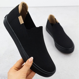 Sneaker tessili slip su Black Big Star RR274716 nero 1