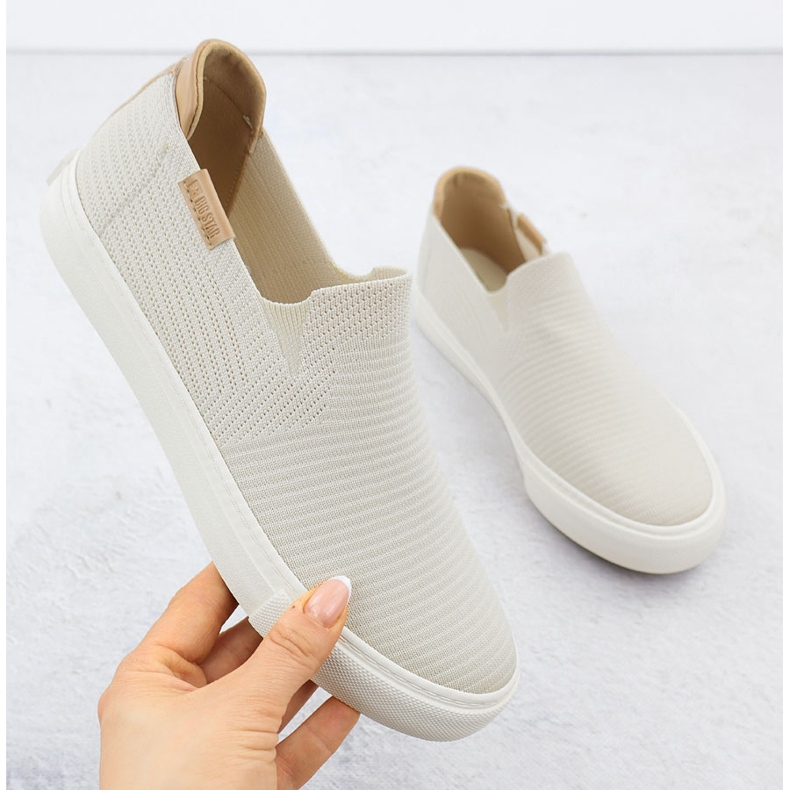 Sneaker tessili slip su beige big star rr274721 1