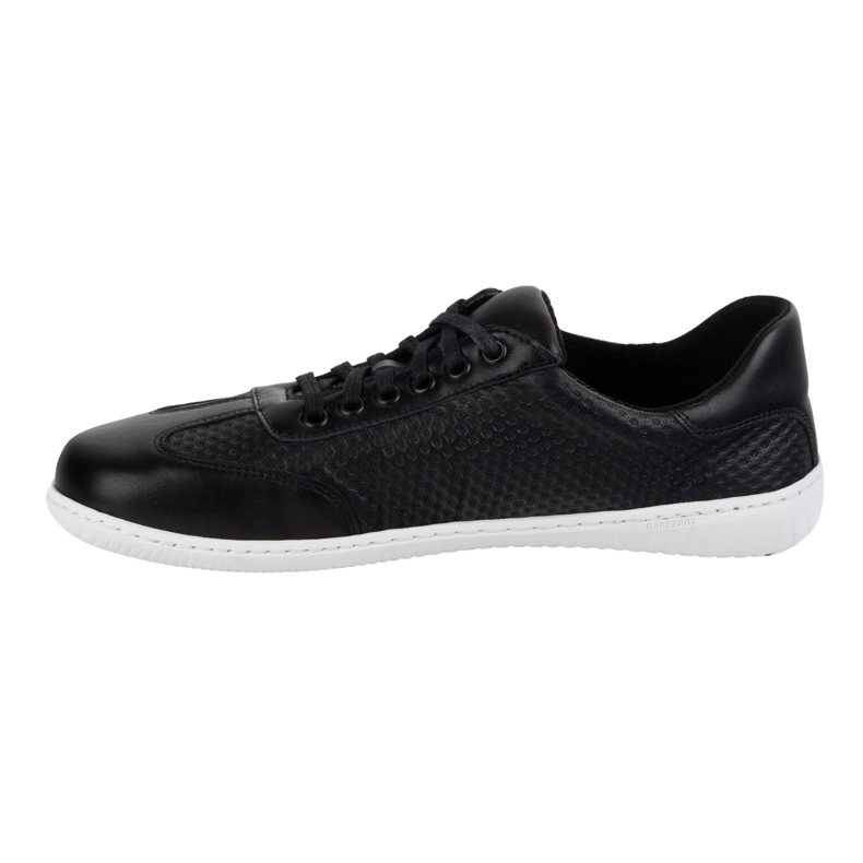 Olivier Scarpe in pelle minimalista maschile a piedi nudi 0742WK Black pressato nero 1