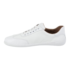 Olivier Scarpe da uomo in pelle nude al meglio modello minimalista 0742WK White bianco 1