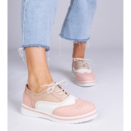 Scarpe Oxford classiche rosa 1