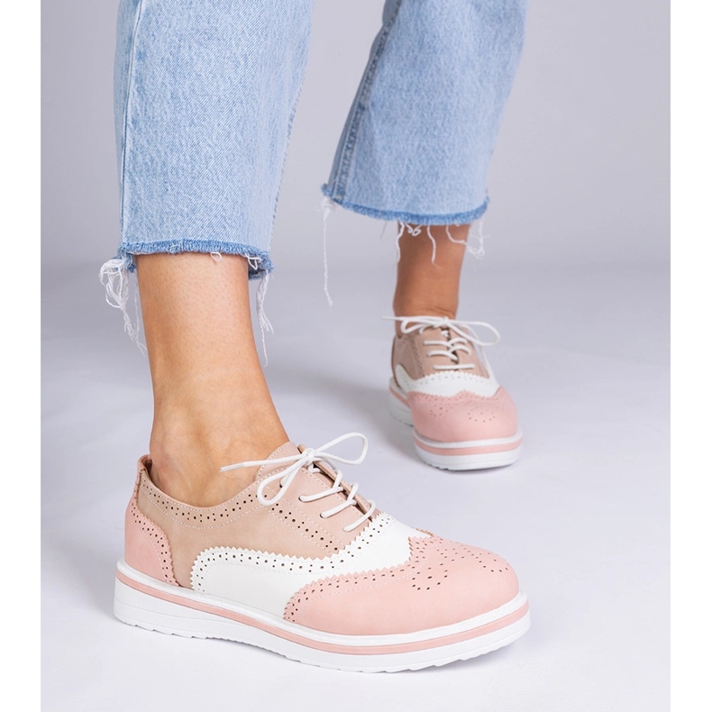 Scarpe Oxford classiche rosa 1
