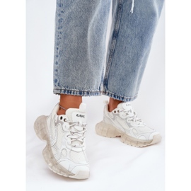 Sneakers in pelle da donna Goe rr2n4083 beige 2