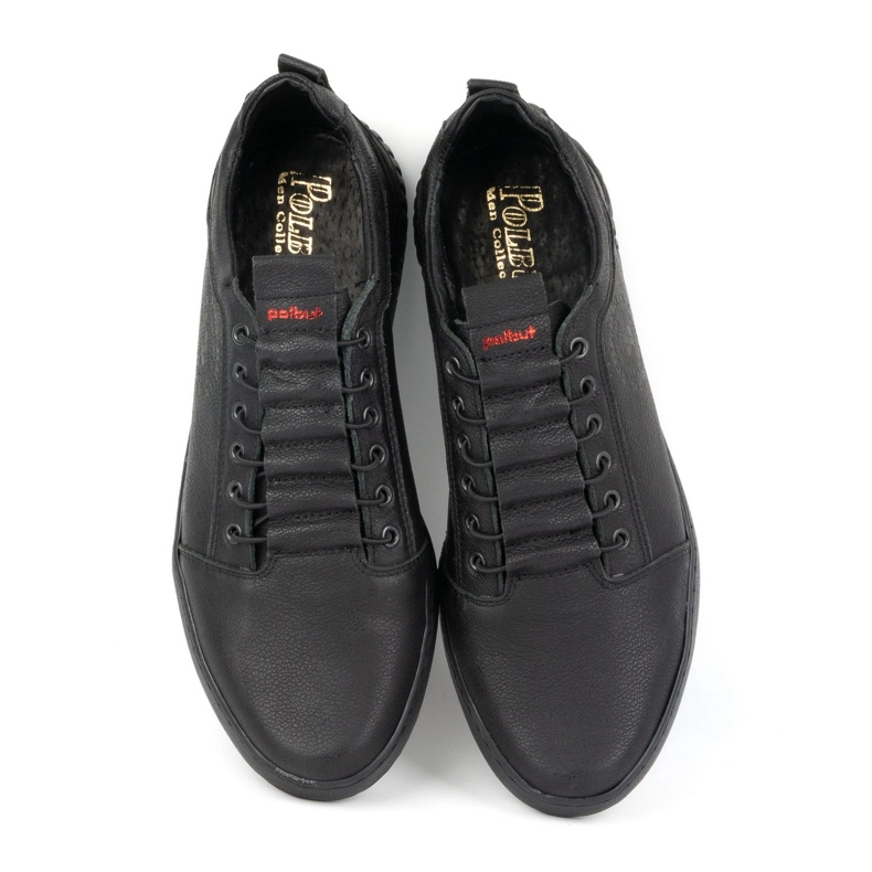 Polbut Scarpe casual da uomo in pelle 2121/2 nere nero 5
