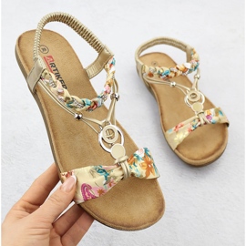 Sandali comodi da donna slittamento -UP Golden Artiker 56C1316 d'oro 1