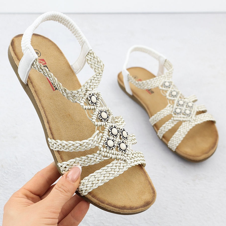 Sandali comodi da donna Slip -Up White Artiker 56C1323 bianco 1