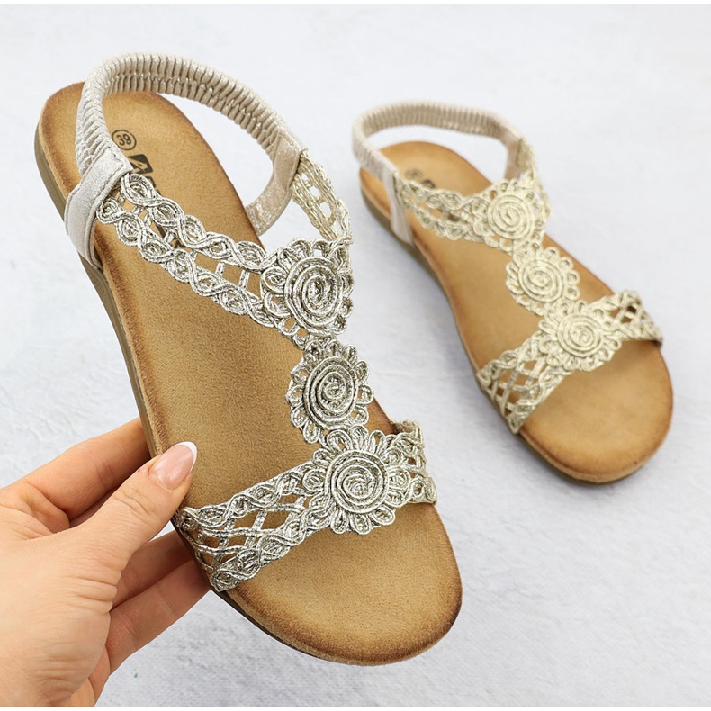 Sandals comodi da donna Irona Golden Artiker 56C1281 d'oro 1