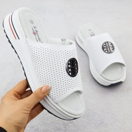 S.Barski Flip in pelle aperta da donna S. Barski LR51-661 bianco 1