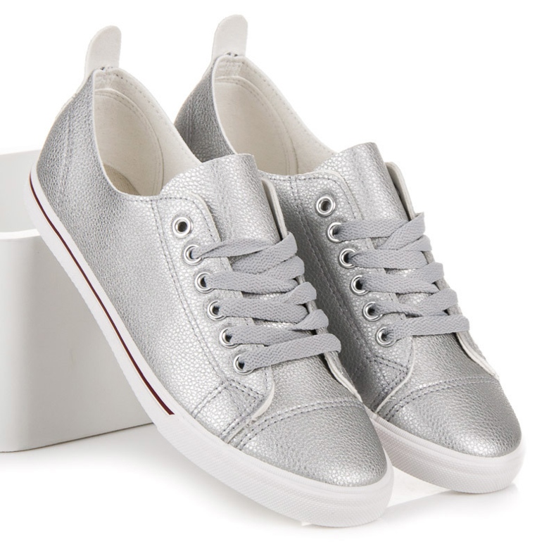 Seastar Sneakers allacciate argento grigio 1