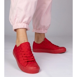 Sneaker trapunte classiche rosse rosso 1