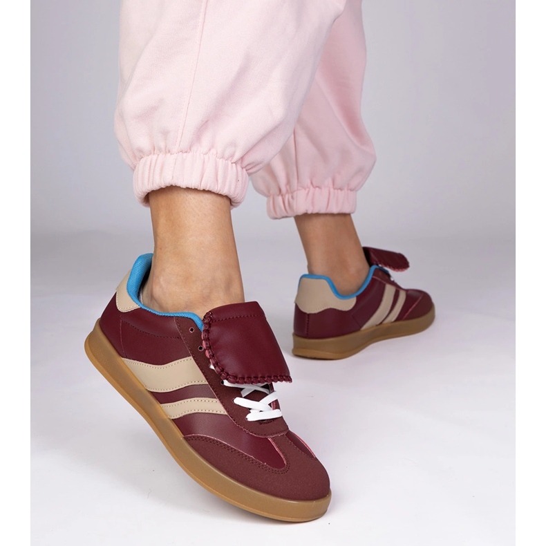 Sneaker sneaker da donna borgogna rosso 1