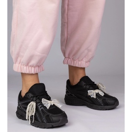 Sneaker nere con decorazioni staccabili nero 1