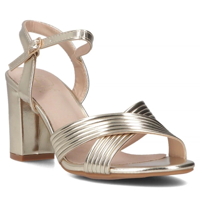 Filippo Sandali in pelle femminile sul Golden Post DS6901/25 d'oro 1