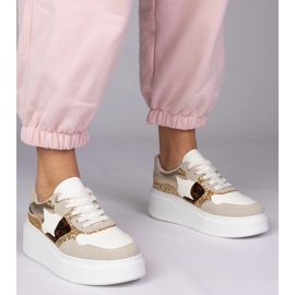 Sneaker leopardo con glitter multicolore 1