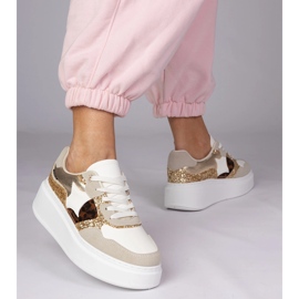 Sneaker leopardo con glitter multicolore 2