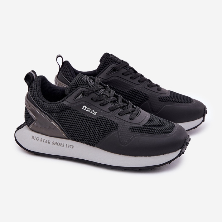 Sneaker maschili sulla Big Star RR174361 Piattaforma Hi-Polish Black System nero 1