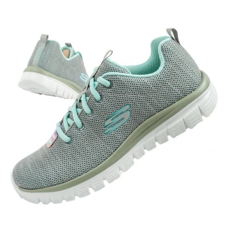Skechers Schechers Graceful Twisted Fortune Shoes 12614/Gymn grigio 1