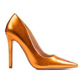 Décolleté con tacco alto Shelovet arancione metallizzato arancia 1