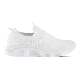 Scarpe sportive slip-on da donna bianche bianca 1