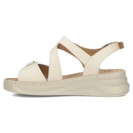 Filippo Sandali in pelle femminile per beige ds7043/25 BE zeppe 2