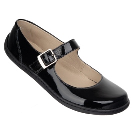 Barefoot Women's Ballerinas Olivier 1286 - Scarpe in pelle con fibbia per stilizioni quotidiane ed eleganti nere nero 1