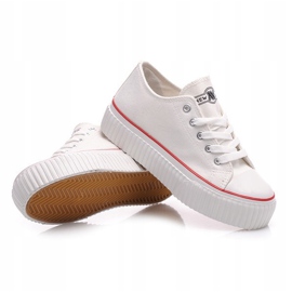 New Age Scarpe da ginnastica sulla piattaforma come Creepers bianco 1