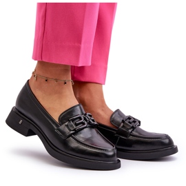 Vinceza Mocassini in pelle da donna con decorazione nera nero 5