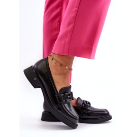 Vinceza Mocassini in pelle da donna con decorazione nera nero 3