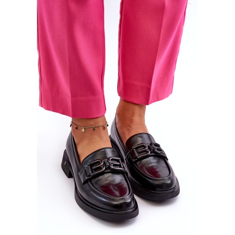 Vinceza Mocassini in pelle da donna con decorazione nera nero 2
