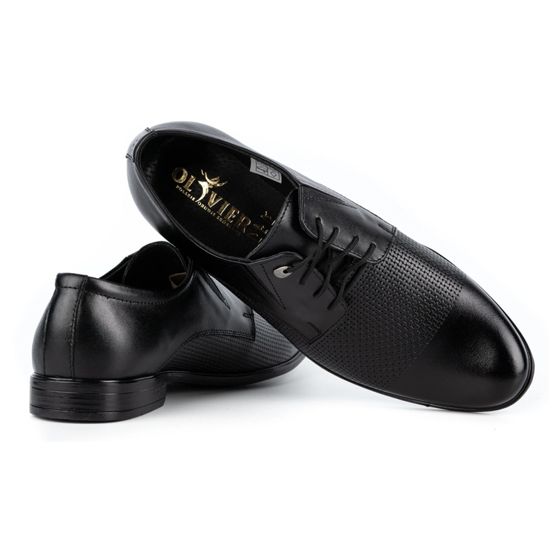 Olivier Scarpe eleganti da uomo in pelle 302T3 nere nero 4
