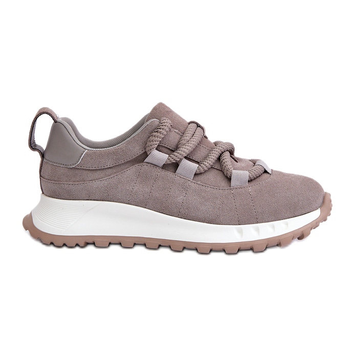 Sneakers da Donna in Camoscio Con Allacciatura Spessa Artiker 54C1465 Grigio 6