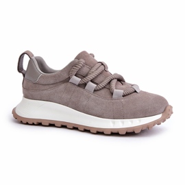 Sneakers da Donna in Camoscio Con Allacciatura Spessa Artiker 54C1465 Grigio 2