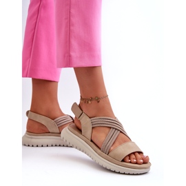 Evento Sandali beige comodi delle donne leggere 3