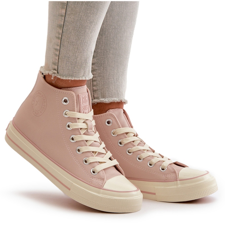 Sneakers Isolanti da Donna in Ecopelle Rosa Big Star OO274933 6