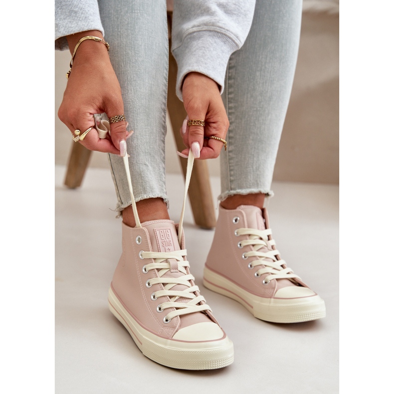 Sneakers Isolanti da Donna in Ecopelle Rosa Big Star OO274933 5