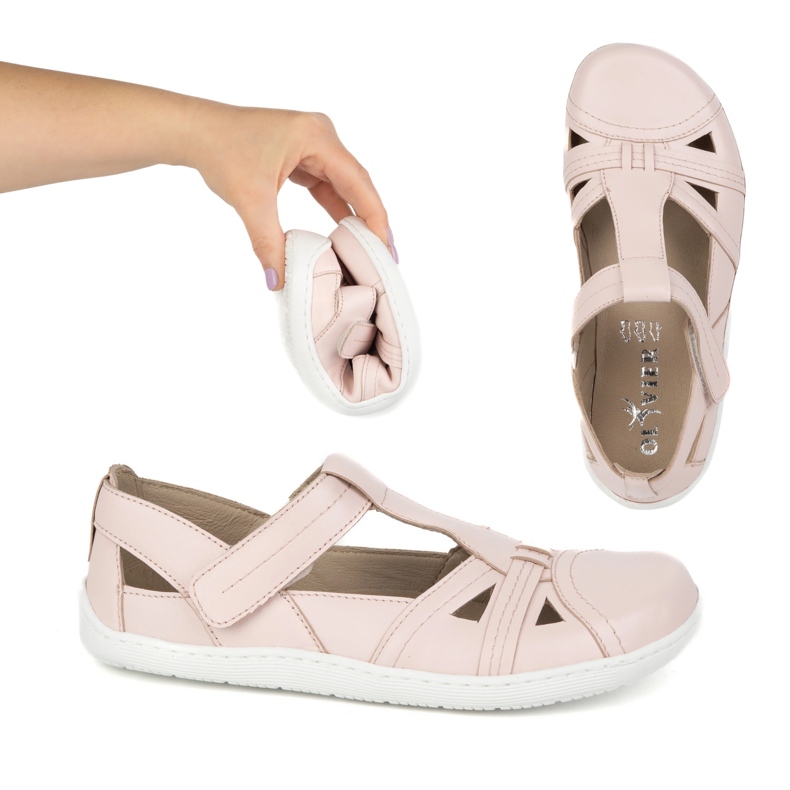 Scarpe a piedi nudi femminile ultralekkie mezzo -lane olivier 1285 in polvere in polvere rosa 1