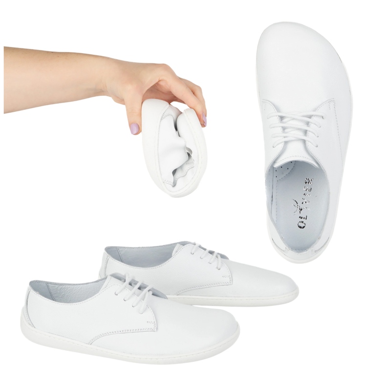 Olivier Sneaker minimaliste donne a piedi nudi 1288pol bianco bianca 1