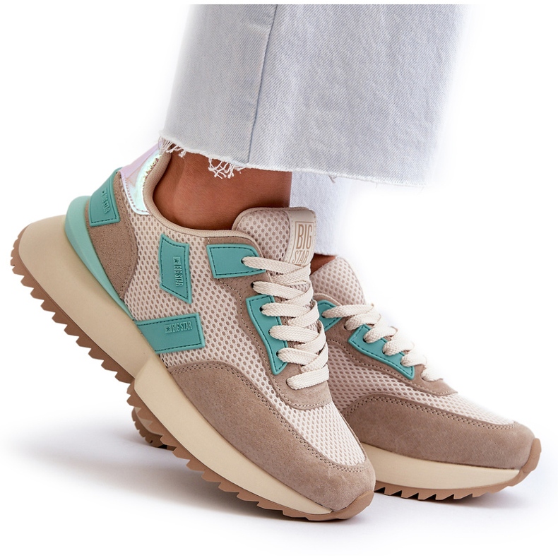 Sneaker sportive femminili Big Star NN274973 beige 5