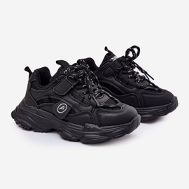 Sneaker per bambini sulla piattaforma nera nero 1